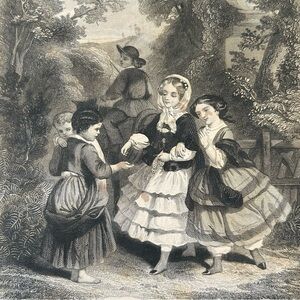 Charity 8.5" x 5.5" Antique Engraving/Print